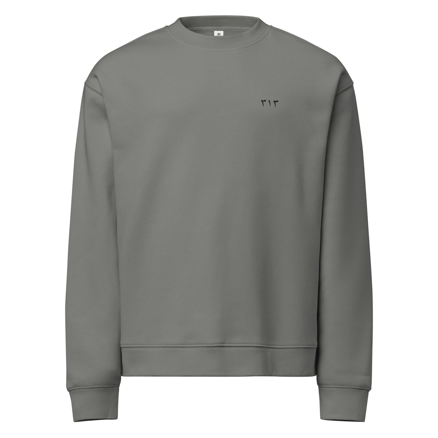 Embroidered 313 Shia Sweatshirt in Light Grey.