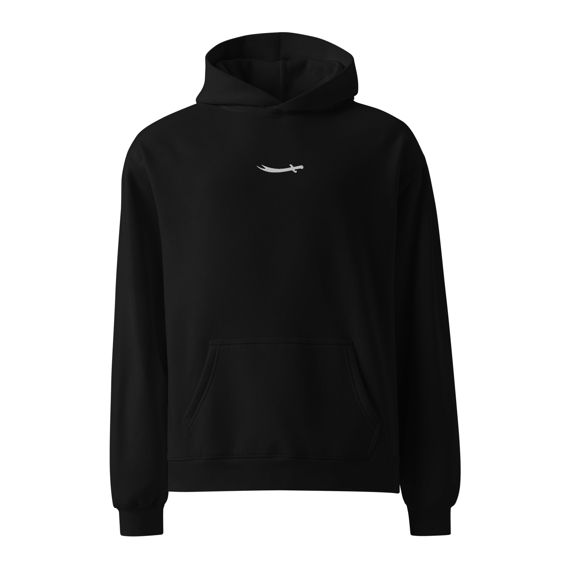 Our Zulfiqar Oversized Hoodie is a masterclass with premium craftsmanship, featuring the iconic Zulfiqar sword in high-density embroidery.